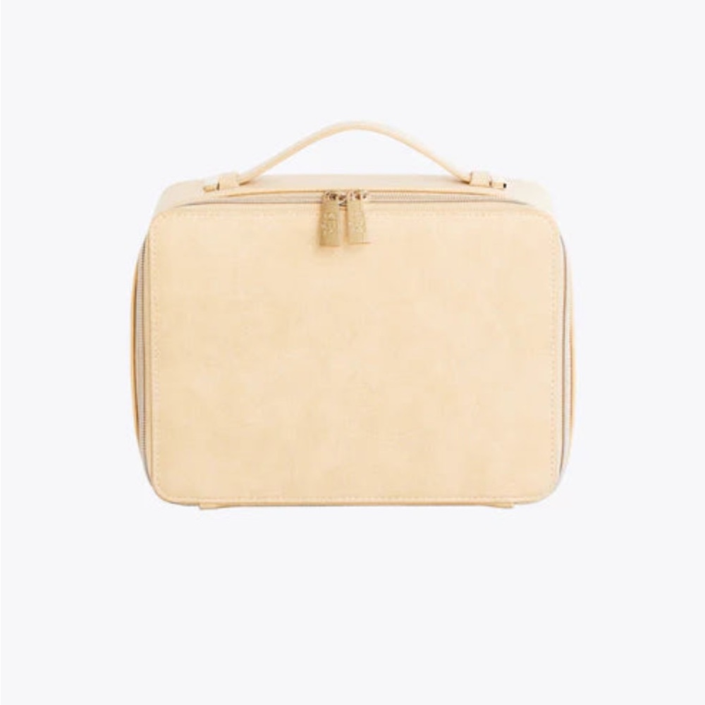 BEIS | The Cosmetic Case in Beige w/Travel Mirror NWOT
